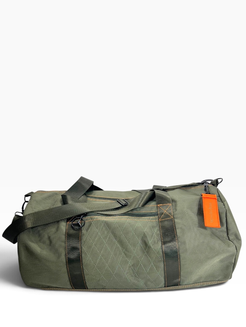 Mercedes-Benz Green Nylon Duffel Bag with Shoulder Strap Travel Gym Carry-On